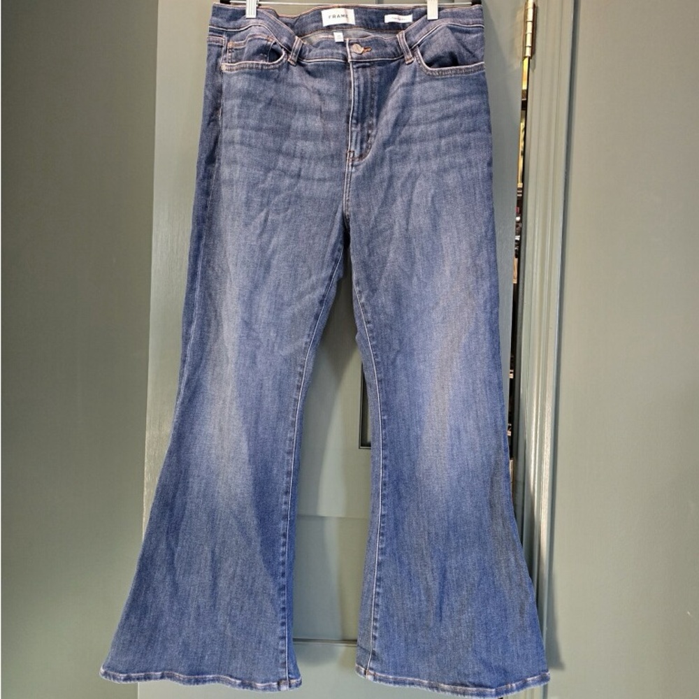Frame Denim Women's Wide Leg Jeans in Deep Blue